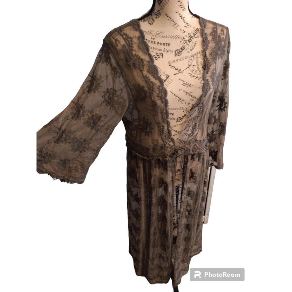 NATURAL LIFE Sheer Brown Cardigan